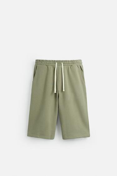 OVERSIZED FIT JOGGER BERMUDA SHORTS - Dark khaki by Zara - Image 5