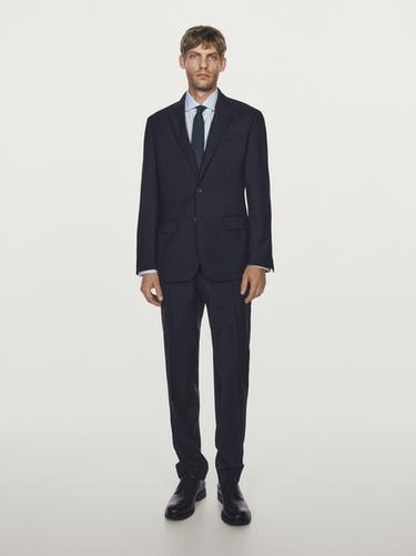 Zara 100% wool suit blazer - Navy blue