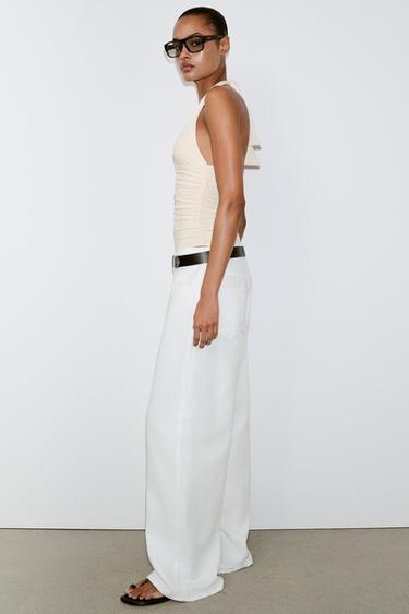 BODY DRAPÉ EN POLYAMIDE - Écru de Zara - Image 4