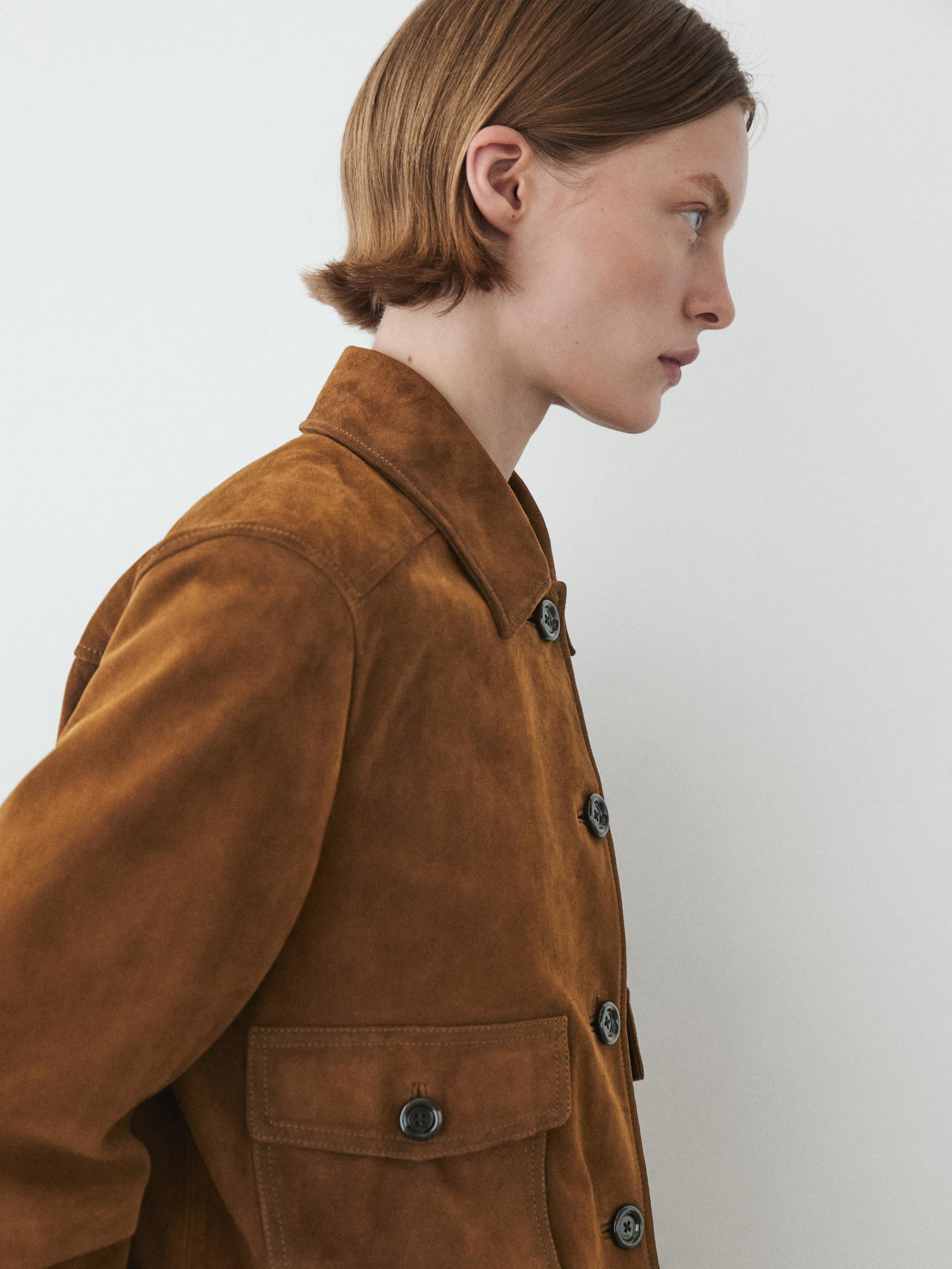 Suede leather jacket