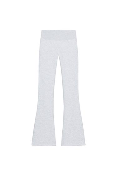 PANTALONI IN FELPA A CAMPANA - Grigio mélange di Zara