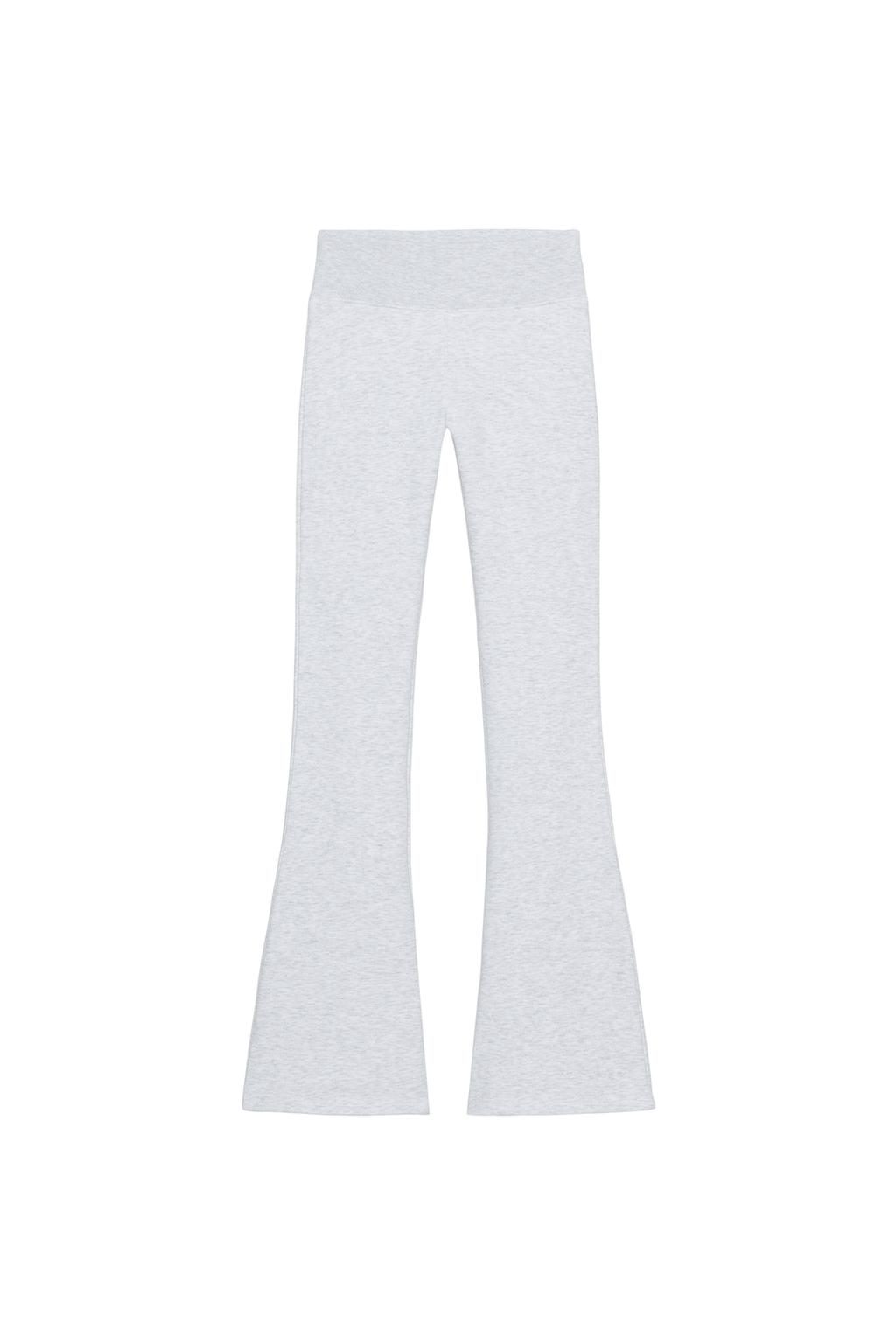 Fleece Flare Trousers - Grey Marl by Zara