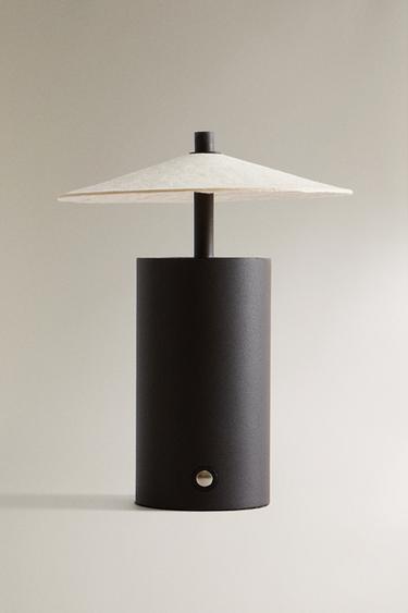 Zaras LED BORDSLAMPA MED LAMPSKÄRM I PAPPER - Svart