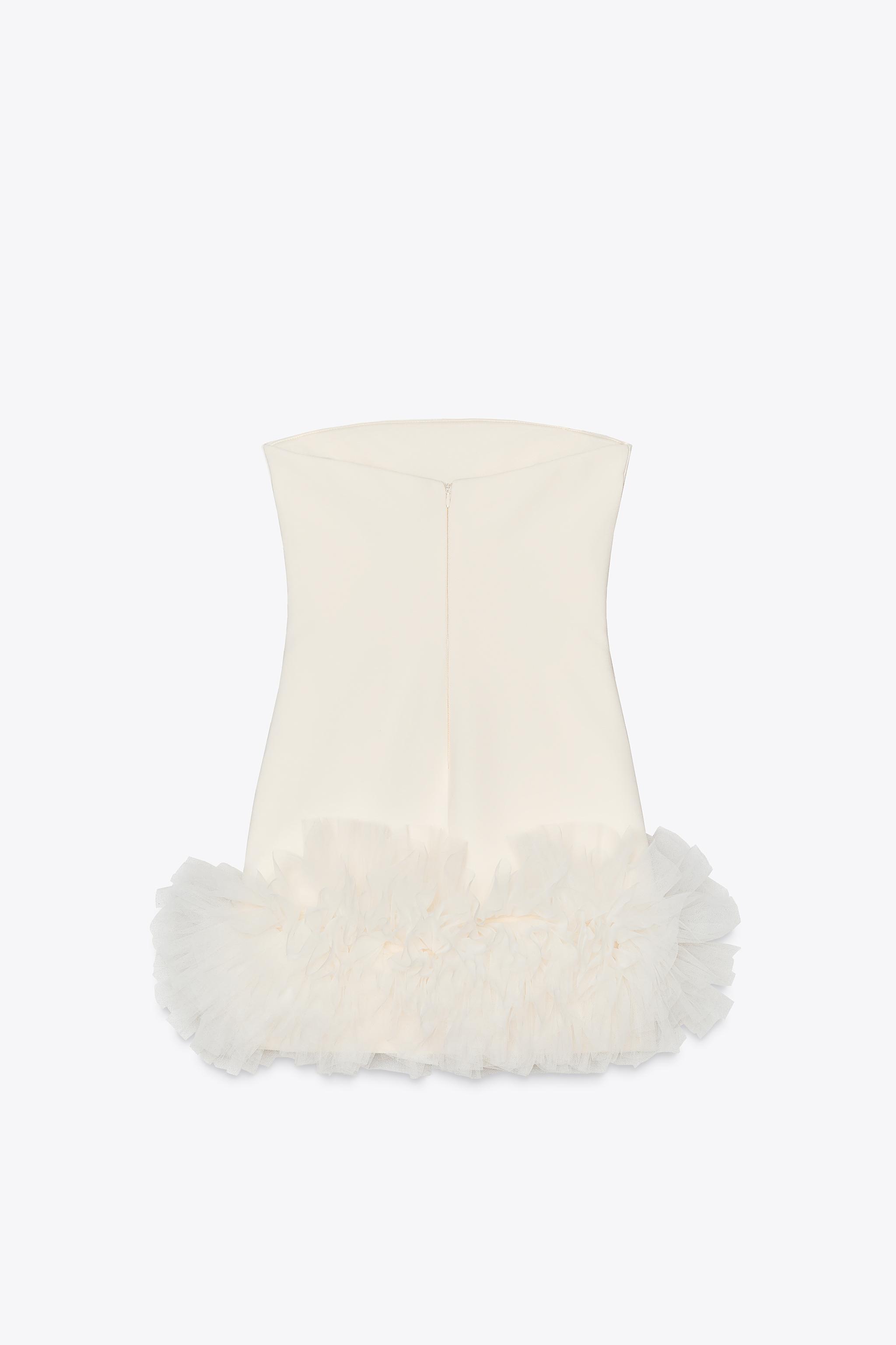 ZARA ボリュームチュールショートワンピース ボリュームチュールショートワンピース - パステルピンク | ZARA