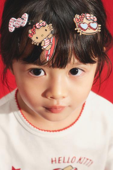 Zara 三麗鷗© HELLO KITTY 髮夾三件套 - 紅色