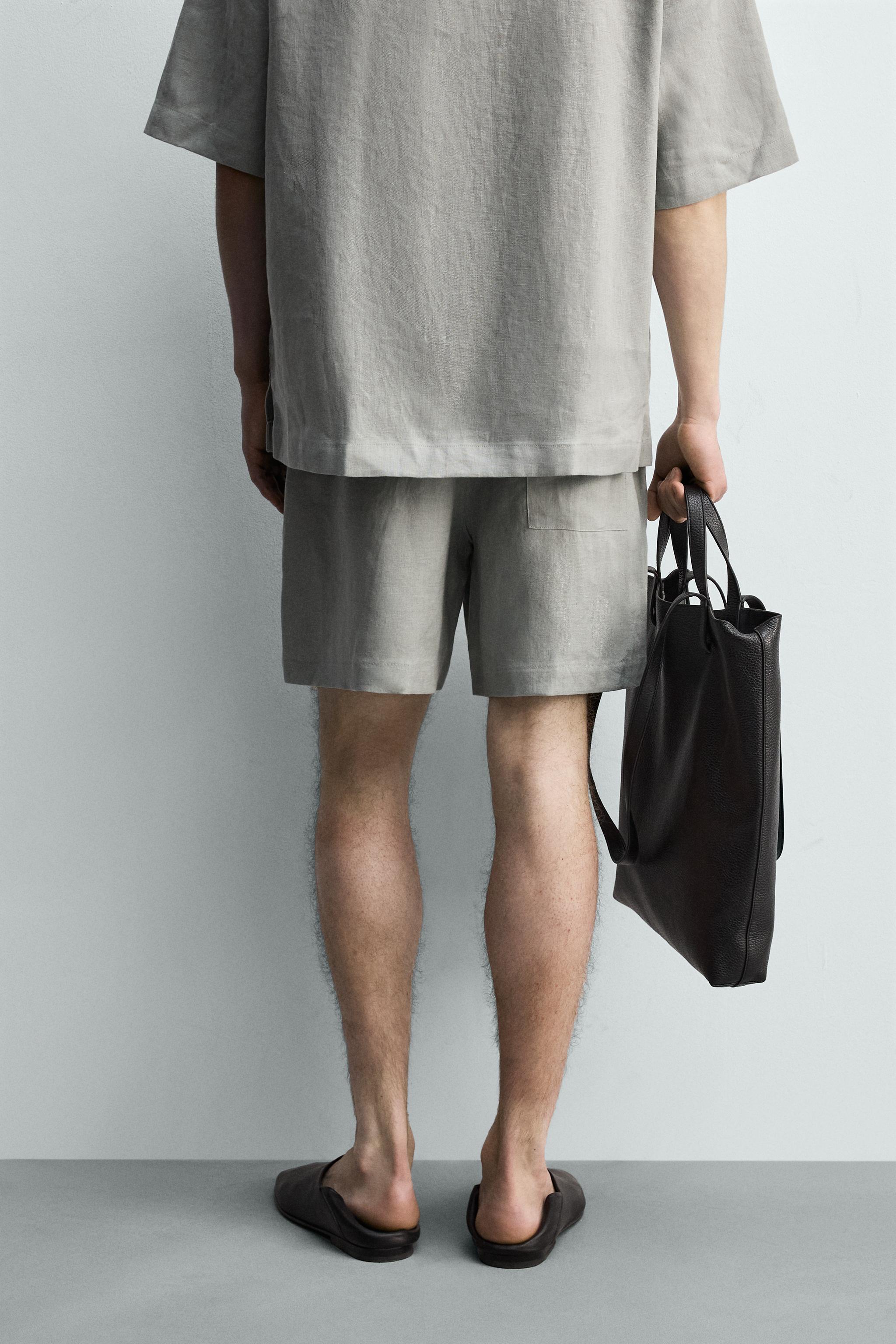 SHORT RELAXED FIT 100 % LIN