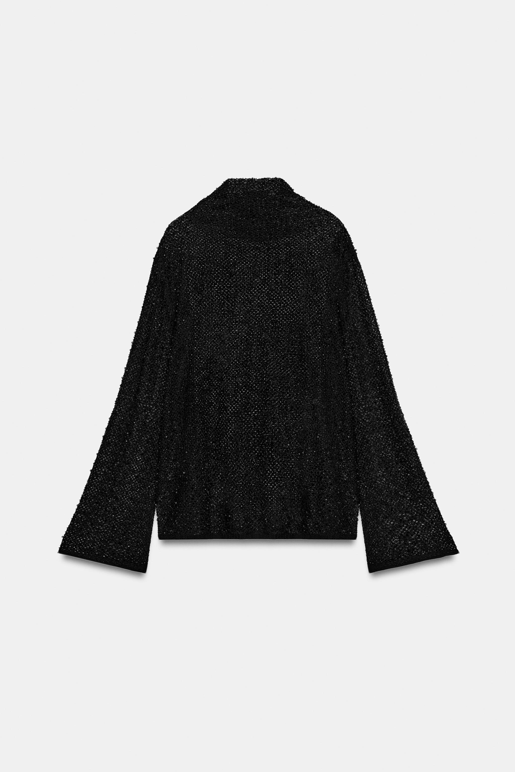 Женские рубашки Zara ZW COLLECTION BEADED SHIRT — фото 4