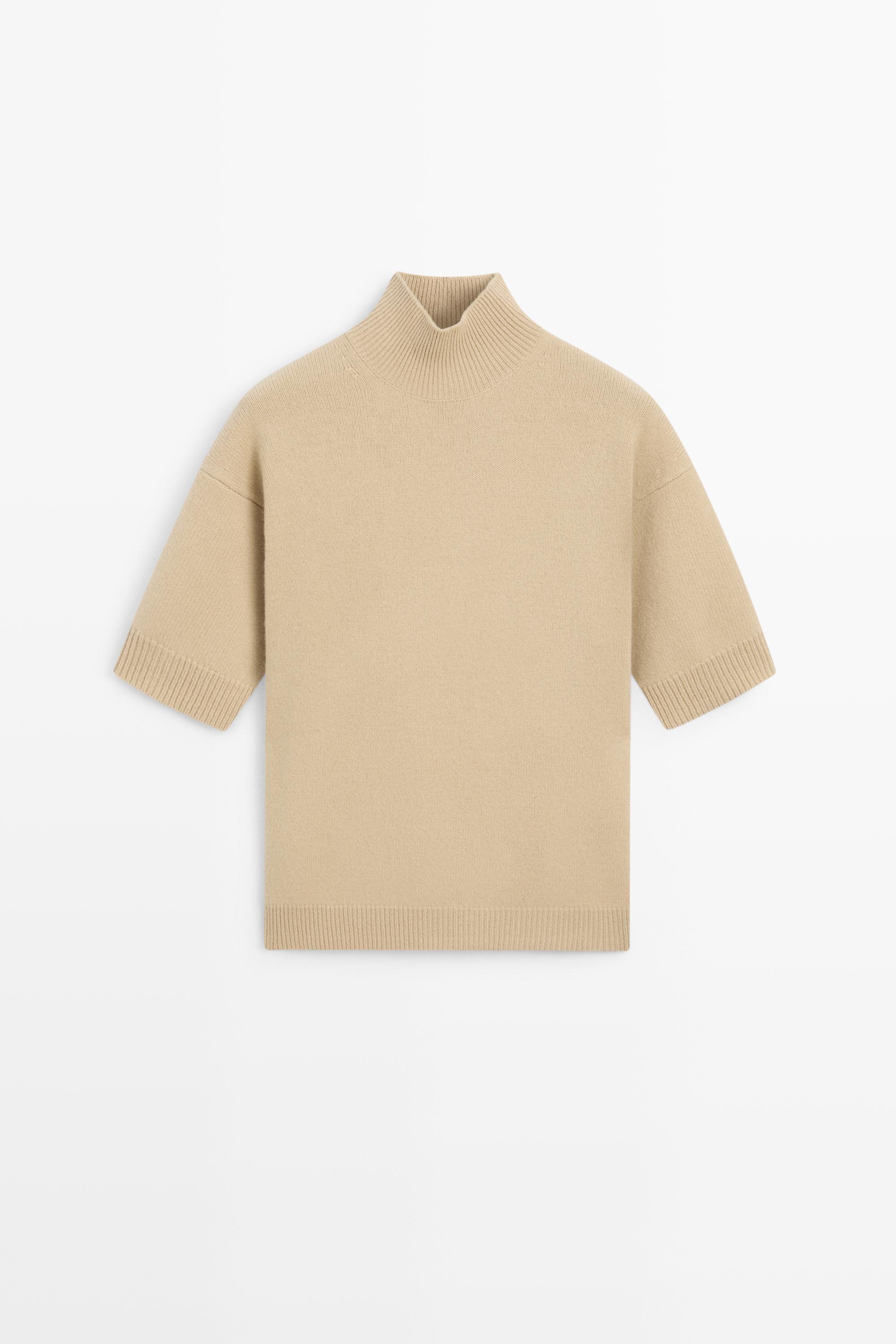 Oversize short sleeve knit sweater