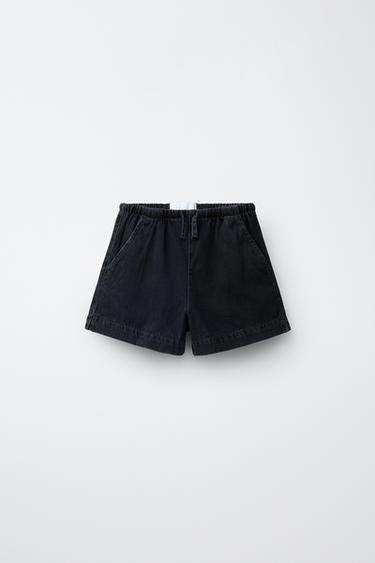 DENIM BERMUDA SHORTS - Black by Zara