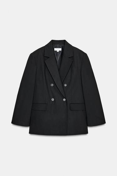 OVERSIZED DOUBLE-BREASTED BLAZER - Black by Zara