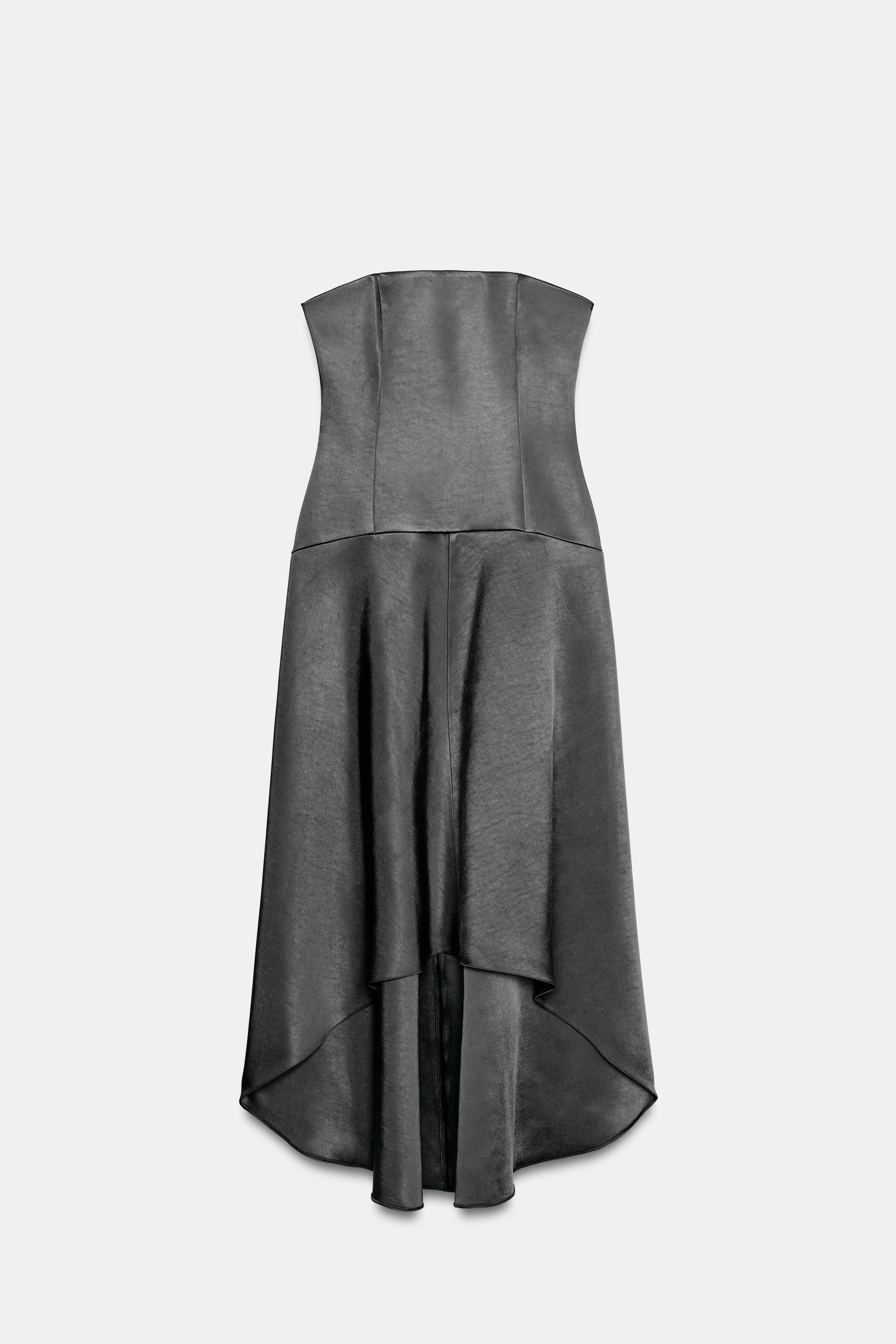 ZW COLLECTION ASYMMETRIC SATIN DRESS