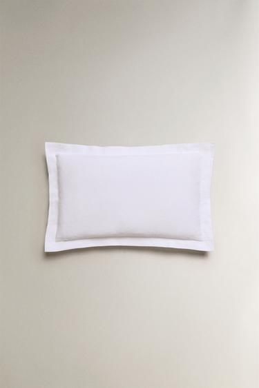 COTTON PIQUÉ CUSHION COVER - White by Zara - Image 2
