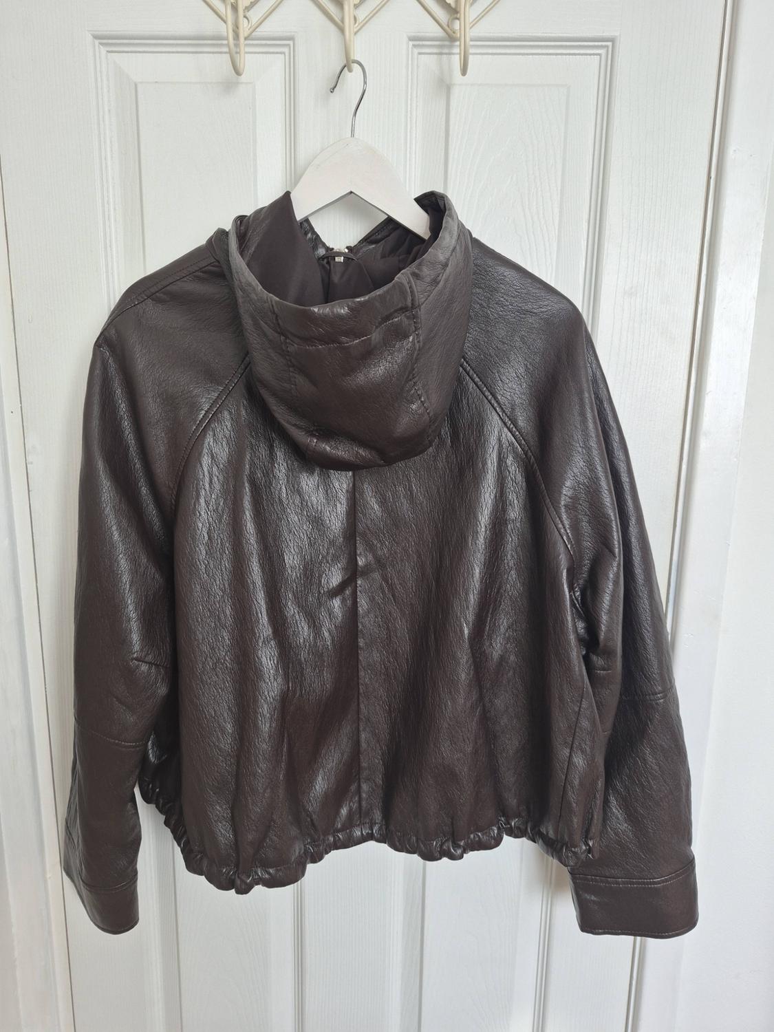 FAUX LEATHER HOODED JACKET - Image 2