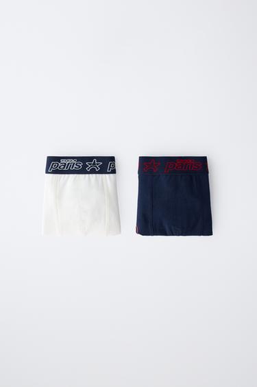 2-6 ANS/ LOT DE DEUX BOXERS PSG ® - Bleu marine / Blanc de Zara - Image 4