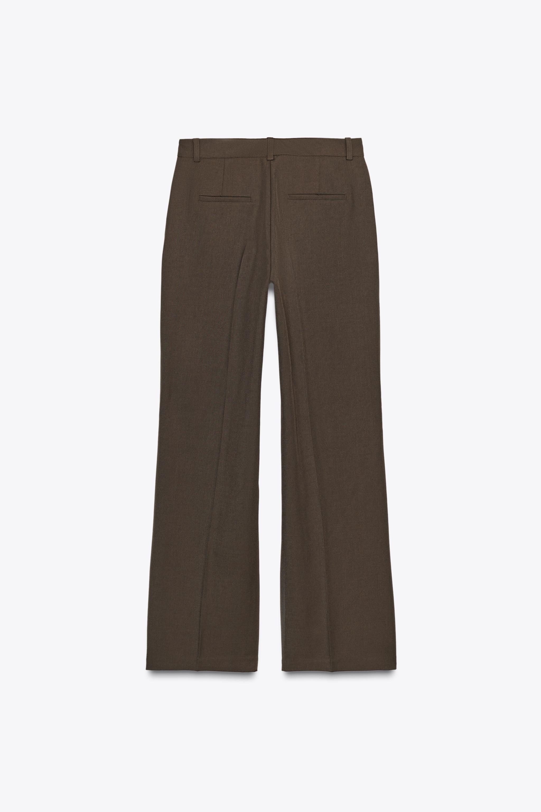 ストレートハイウエストパンツ - グリッターブラウン | ZARA