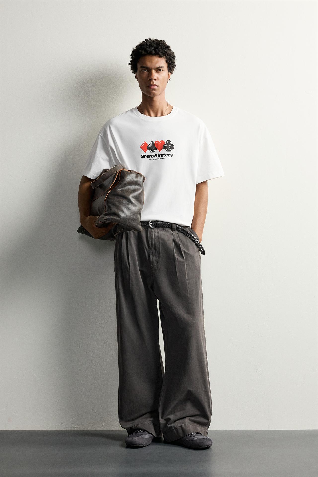 Футболка relaxed fit с принтом карт