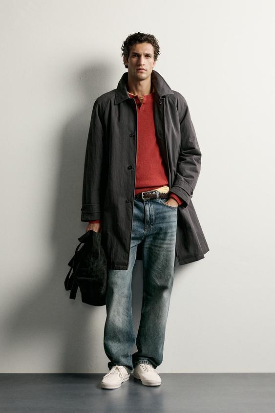 Zara WATER-REPELLENT REGULAR FIT TRENCH COAT - Anthracite grey - Image 0