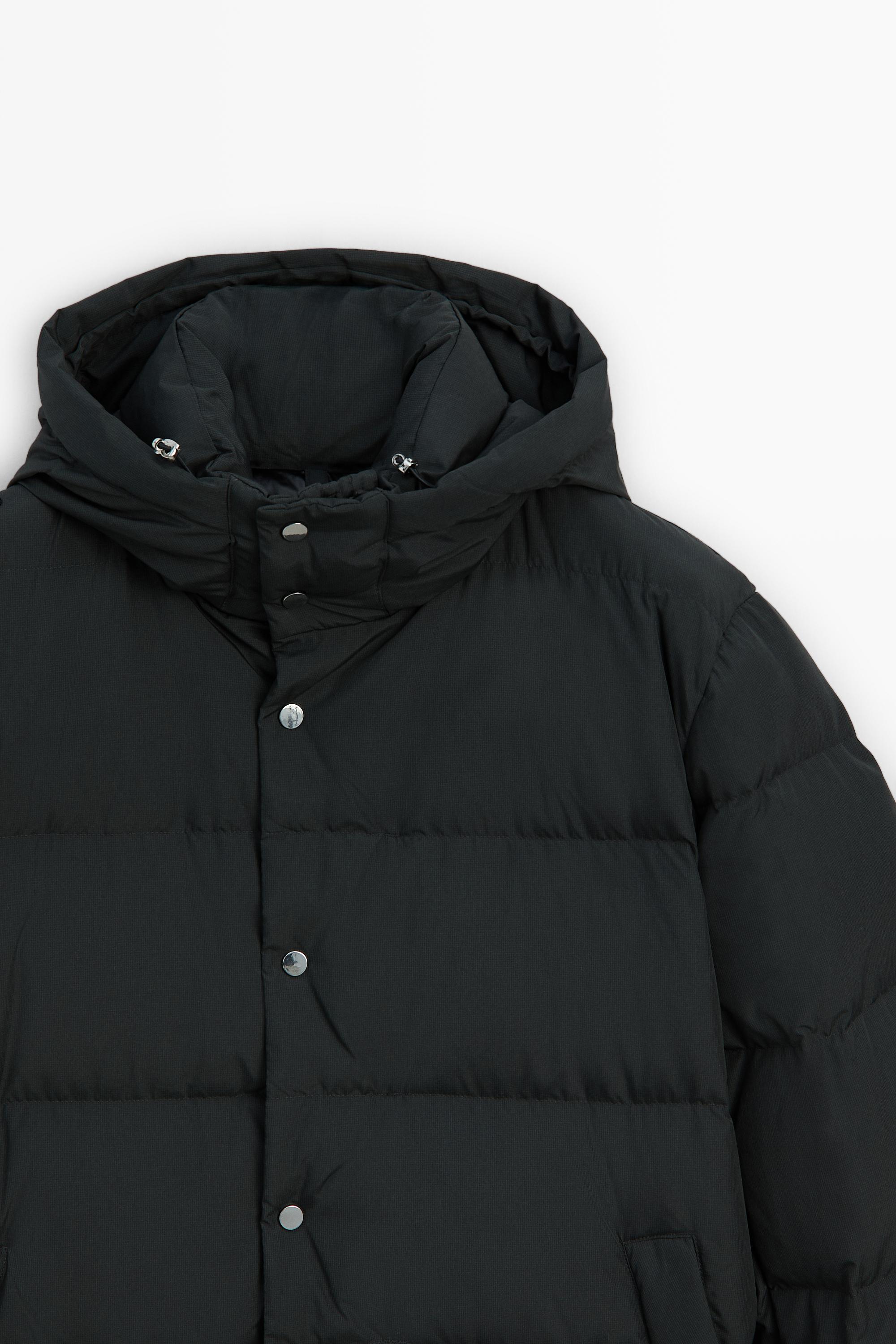 Long down jacket with hood