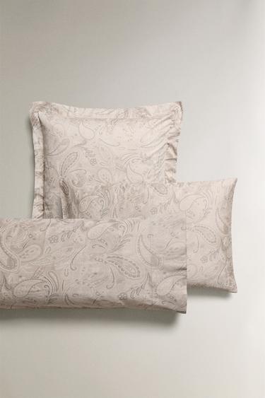 FRONHA DE TRAVESSEIRO ESTAMPADA PAISLEY - Bege da Zara - Imagem 0