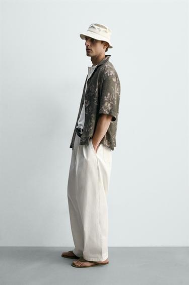 CHEMISE RELAXED FIT À IMPRIMÉ FLEURI - Gris de Zara - Image 3