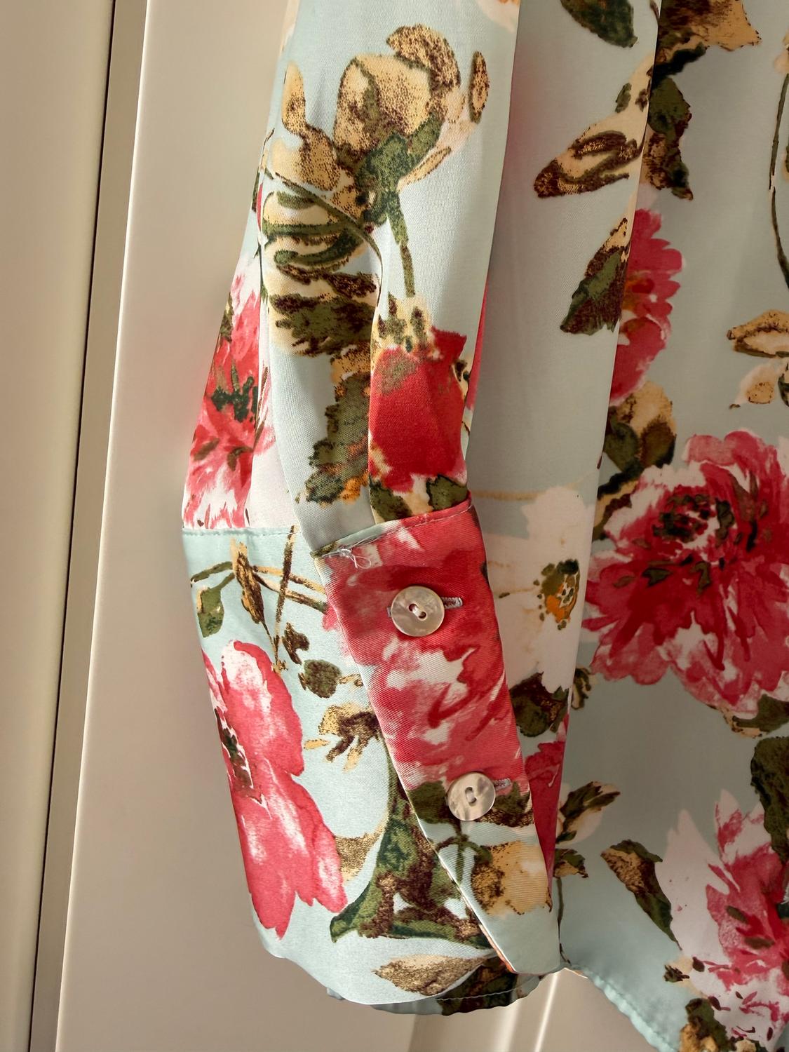 SATIN FLORAL SHIRT - Image 4