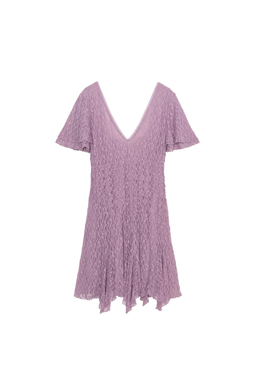RUFFLED LACE DRESS - image 3
