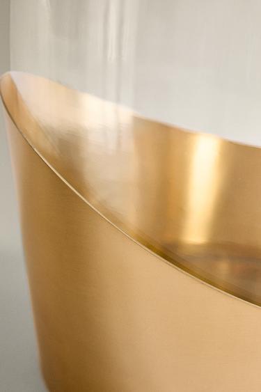 HAMMERED GLASS LANTERN - Golden by Zara - Image 4