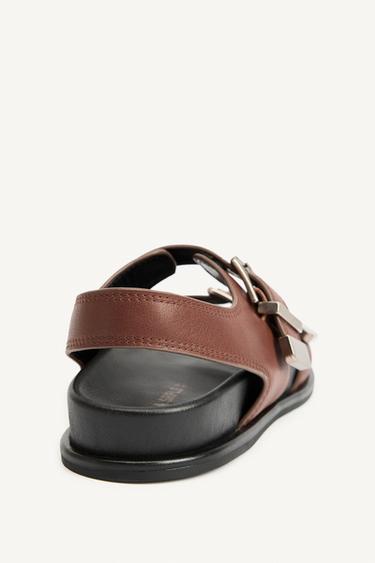 LTHR BCKLD SNDLS - Marron de Zara - Image 7