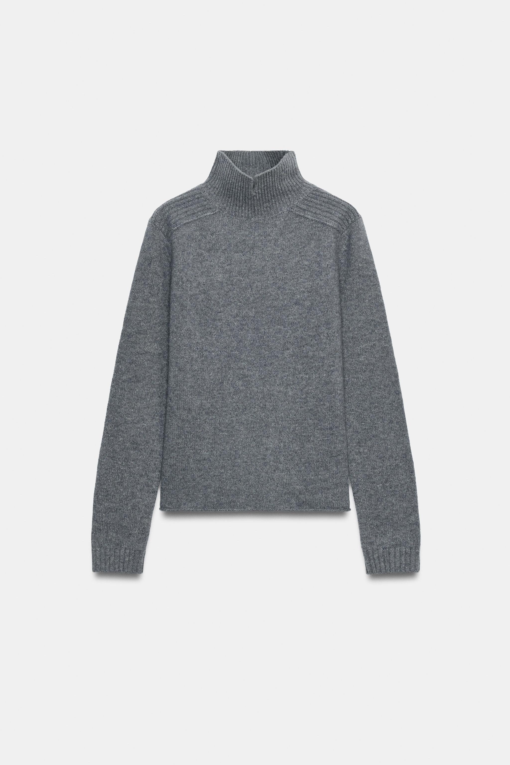 100% WOOL HIGH-NECK SWEATER