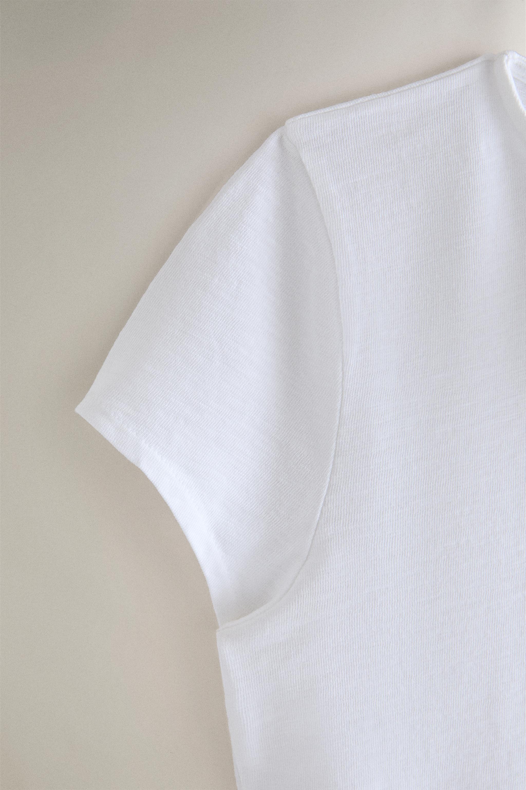 COTTON BUTTON-UP T-SHIRT