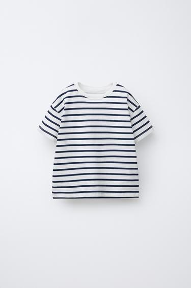 LOT DE TROIS T-SHIRTS UNIS ET À RAYURES - Gris de Zara - Image 1