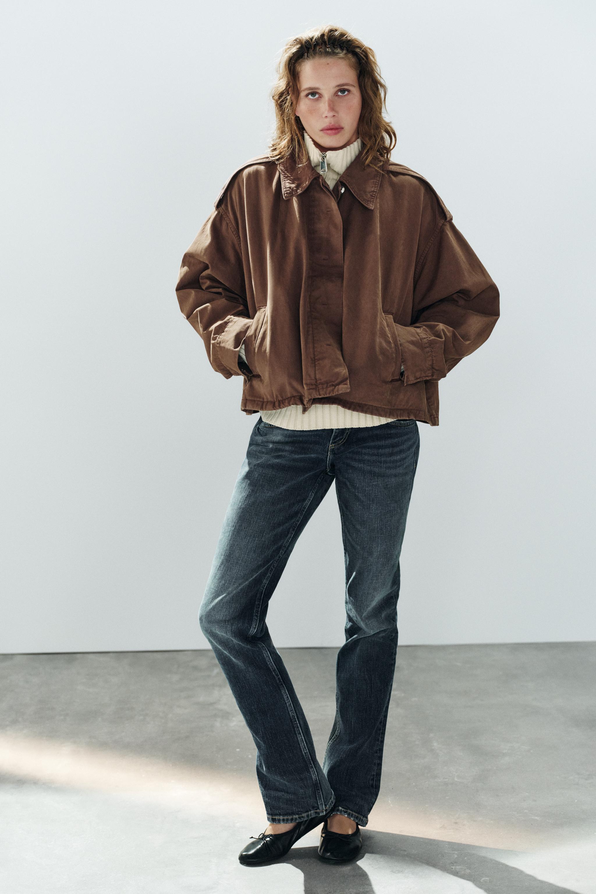 CAPE JACKET WITH TABS - Brown | ZARA United States