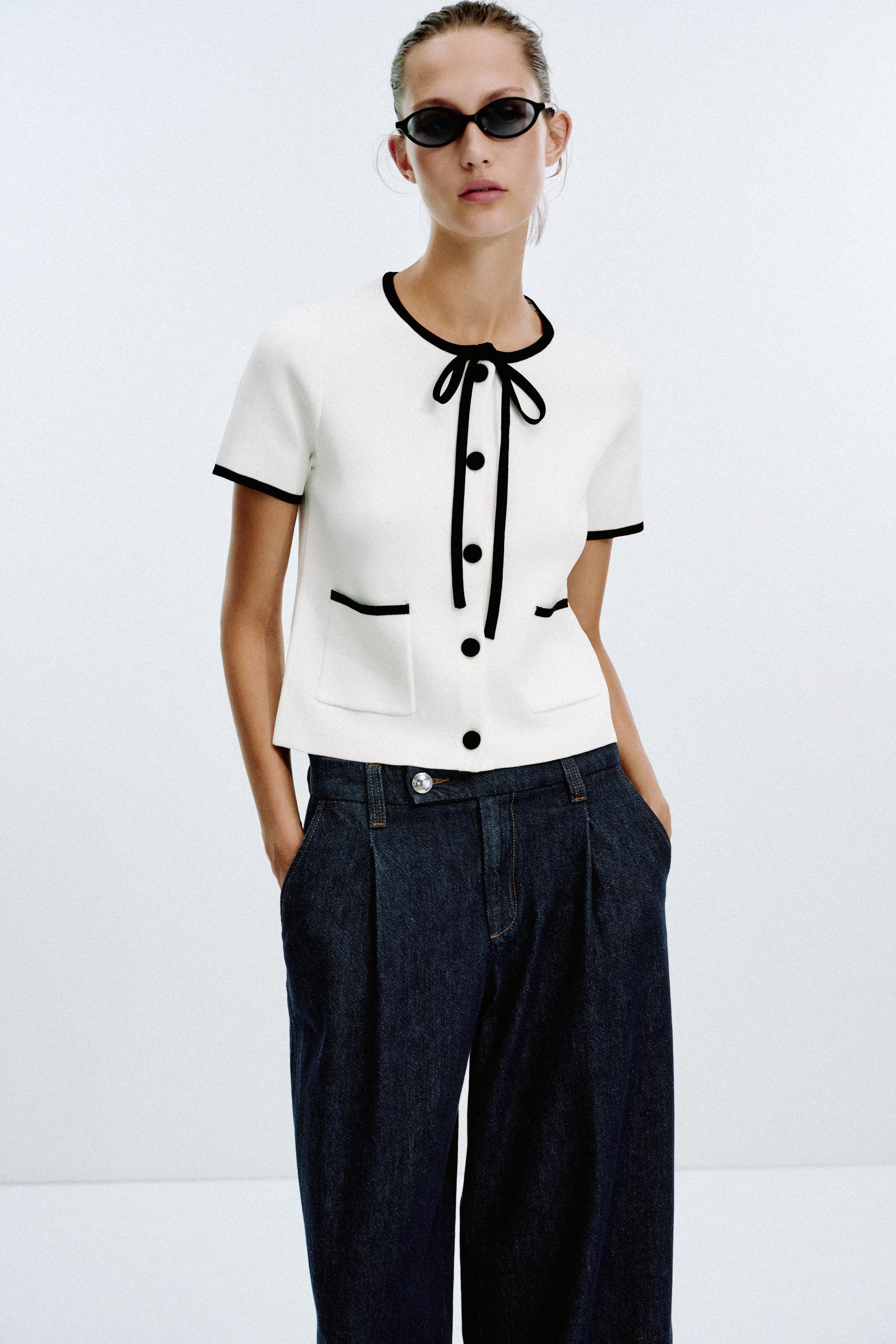 ZARA ニットセーター　（ジャケット） ZARA】無地ポロネックニットジャケット 9325/001/816 (ZARA
