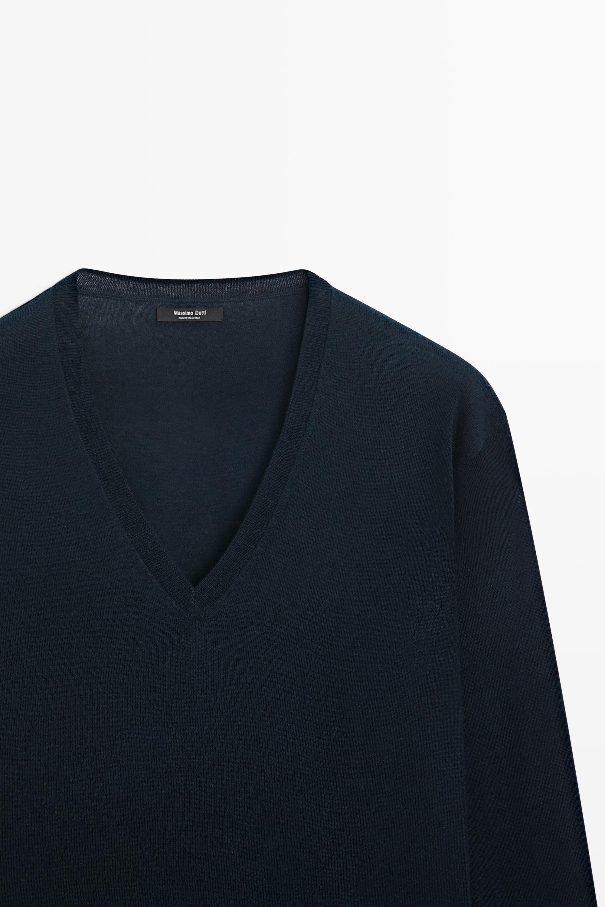 Pull en maille col V
