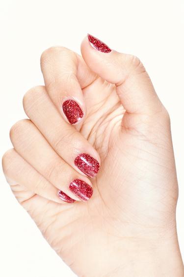 ZARA RED SPARKLE NAIL WRAPS - Effet ongles en gel - prêt à teindre de Zara