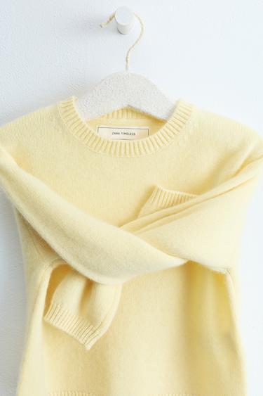 ZARA TIMELESS - JERSEY 100% CASHMERE - Amarillo claro de Zara
