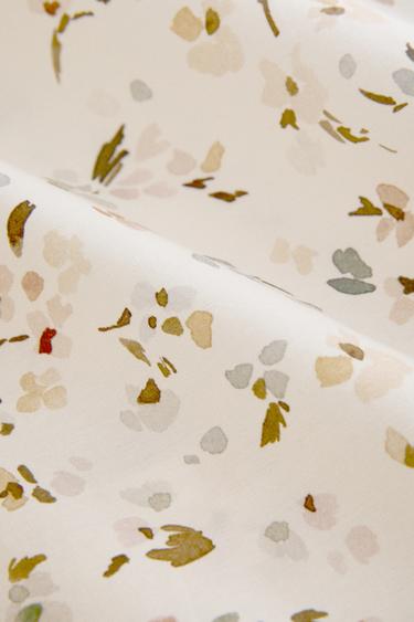 DRAP DE DESSUS IMPRIMÉ FLEUR - Écru de Zara - Image 3