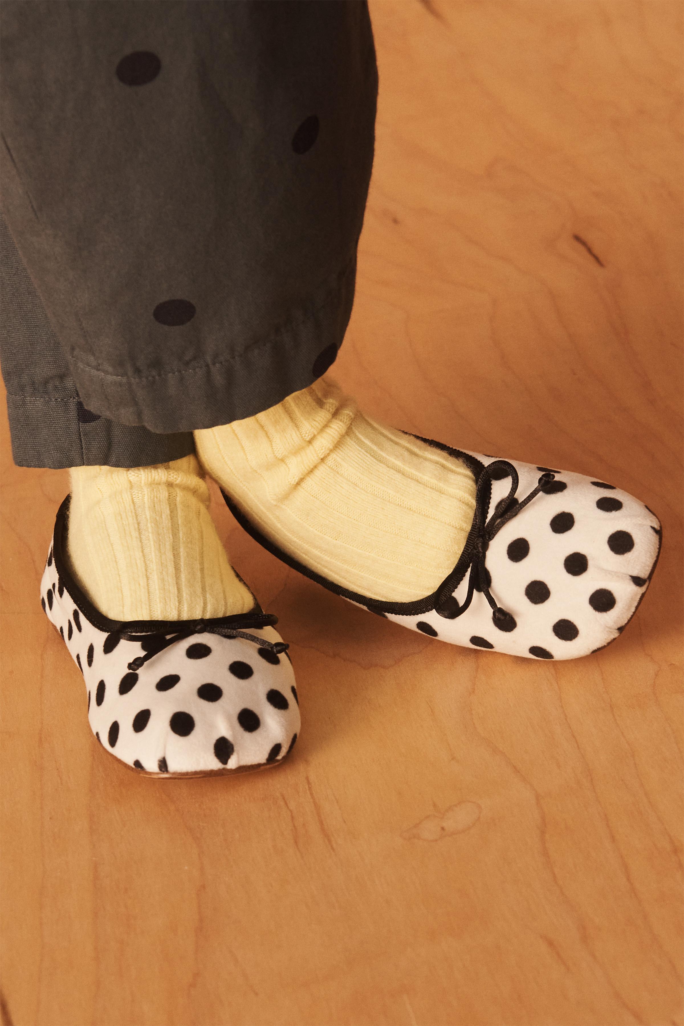 LIMITED EDITION POLKA DOT PRINT BALLET FLATS