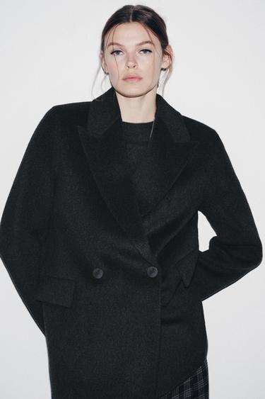 DOUBLE-BREASTED WOOL BLEND BLAZER ZW COLLECTION - Grey by Zara - Image 2