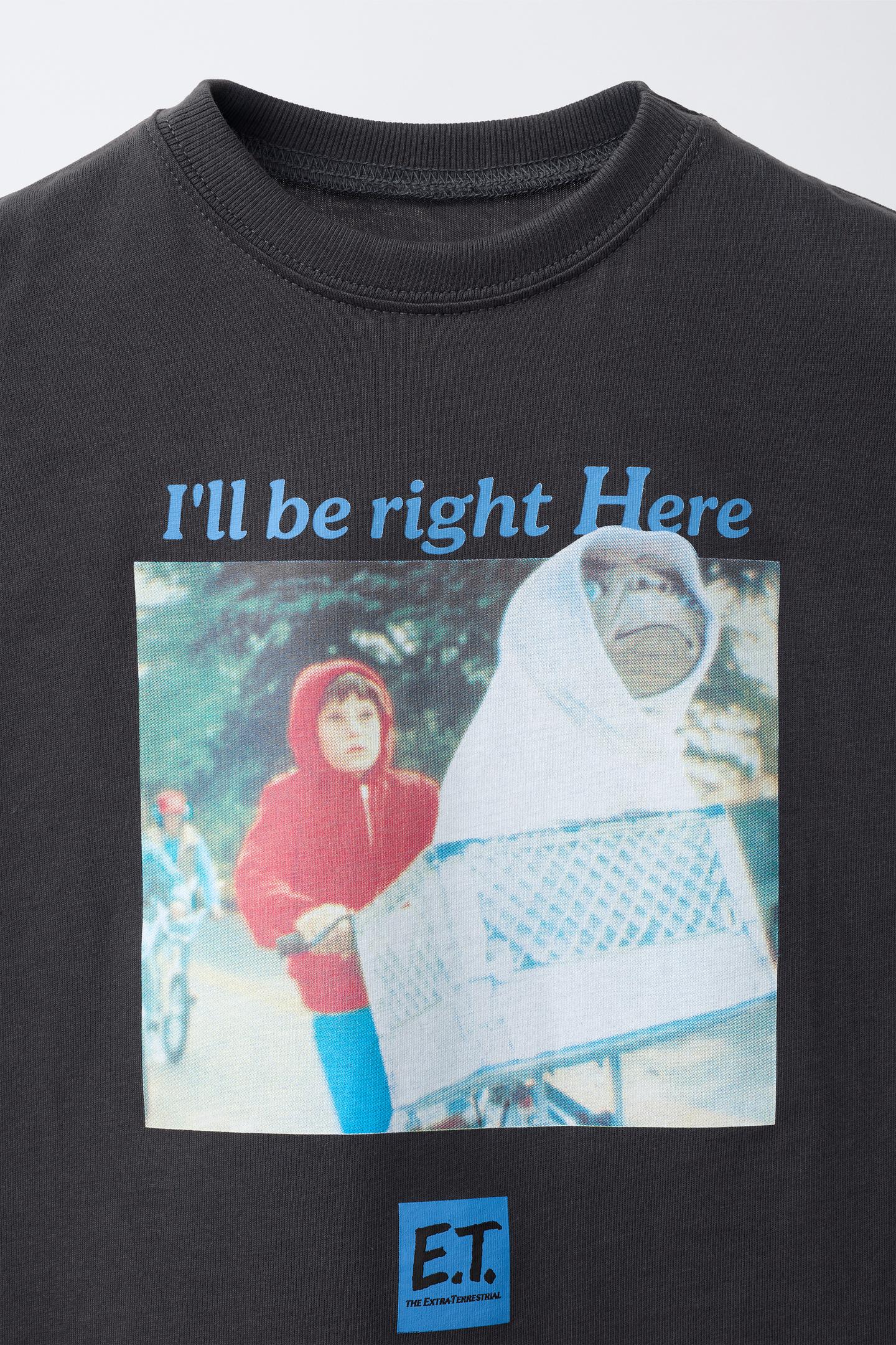 Детская футболка Zara E.T. the Extra-Terrestrial™ & © Universal Studios, цвет: Антрацитовый серый — фото 3