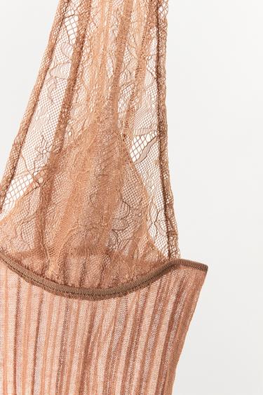LACE TOP - Rust by Zara - Image 7