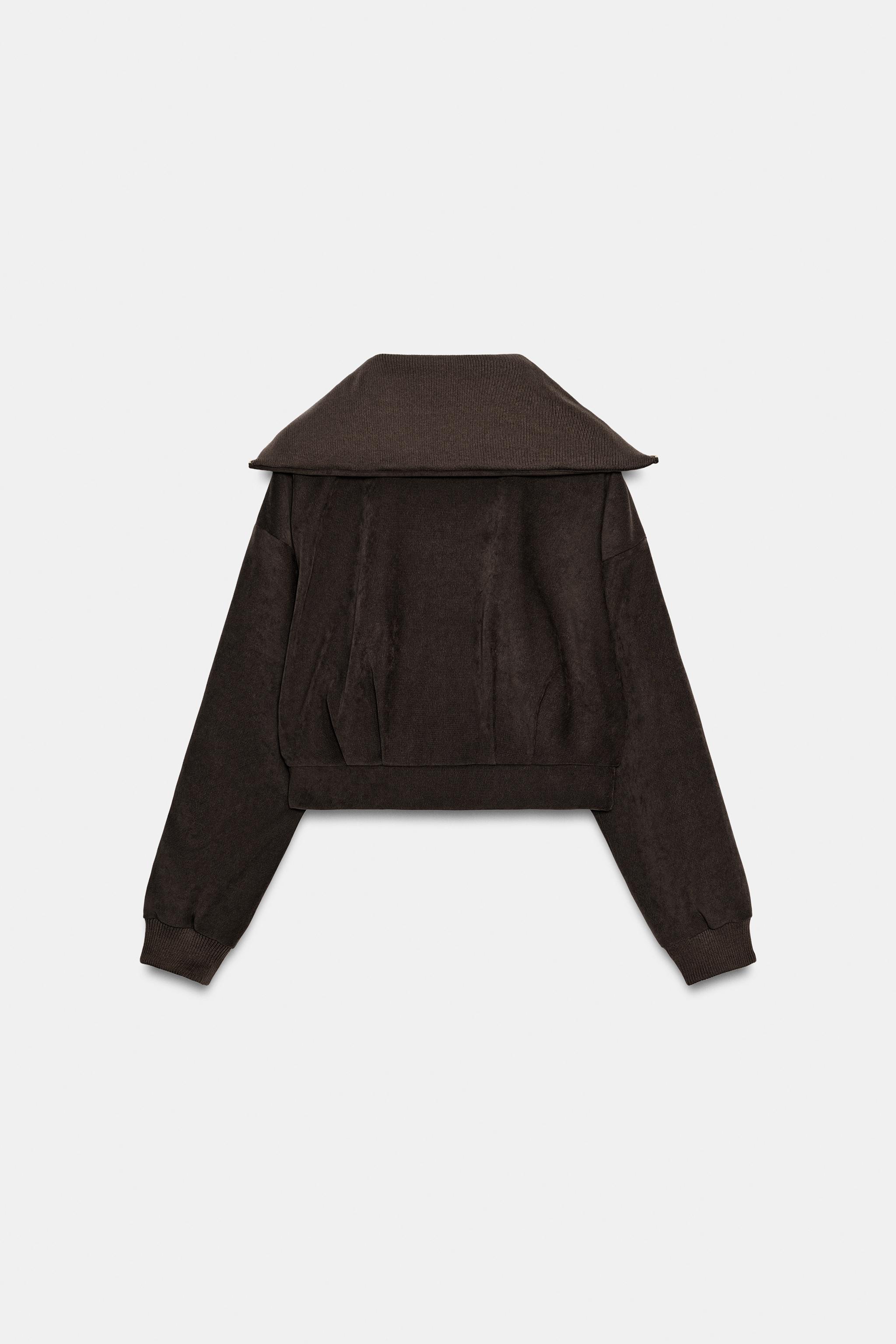 CROPPED RIB-COLLAR JACKET