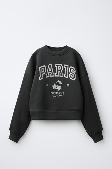 SUADERA VARSITY GLITTER - Gris antracita de Zara - Imagen 0
