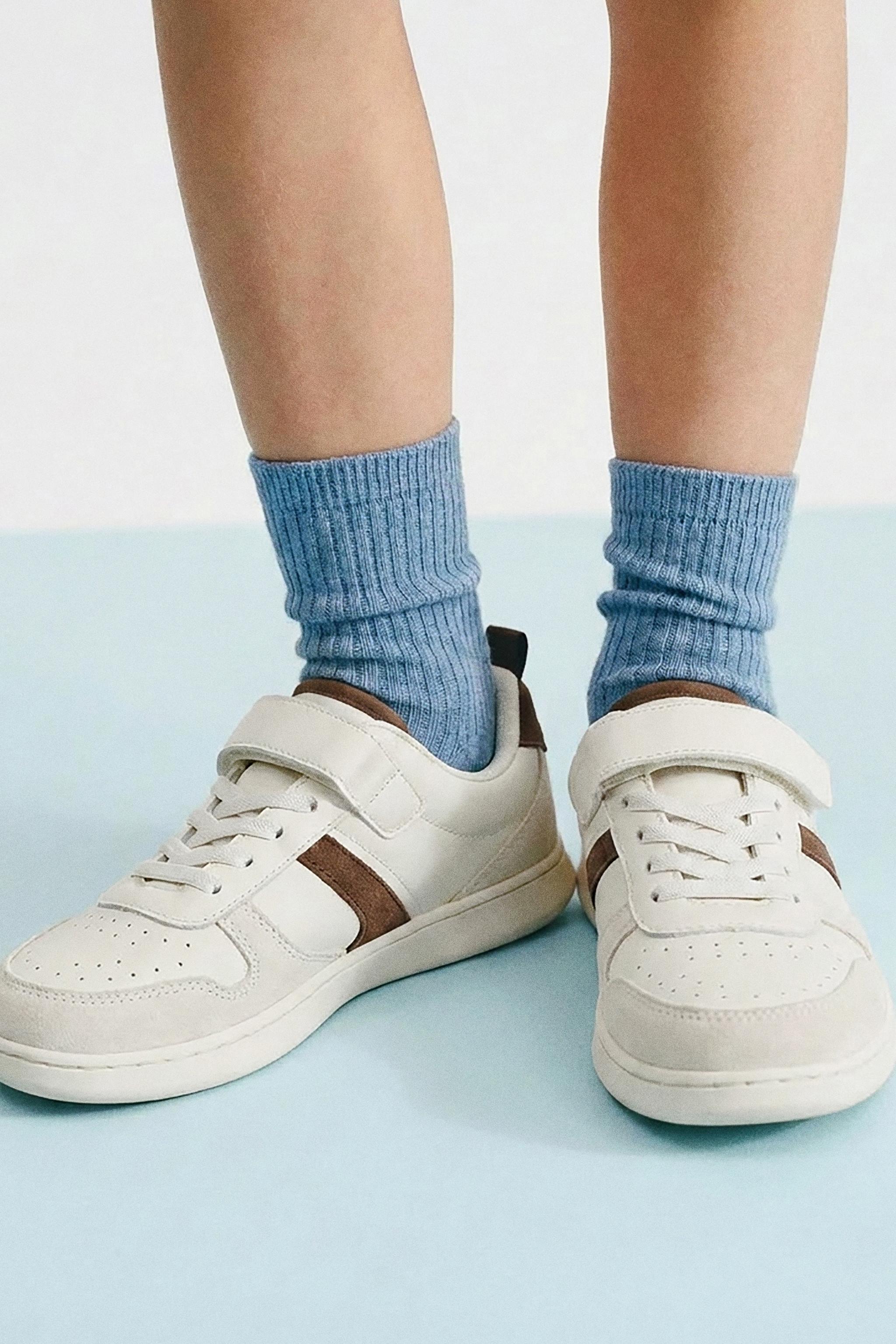 LEATHER BAREFOOT SNEAKERS — Off White (alternate view)