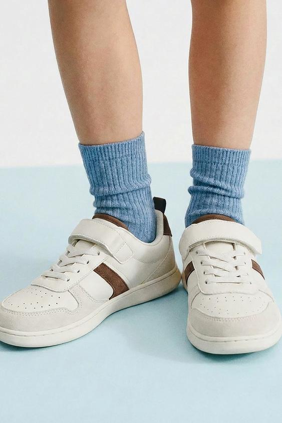 BAREFOOT LEATHER SNEAKERS - Ecru White by Zara - Image 0