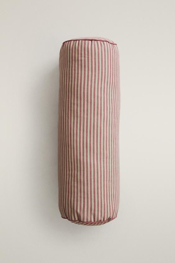 Zara STRIPED BOLSTER PILLOW - striped - Image 0