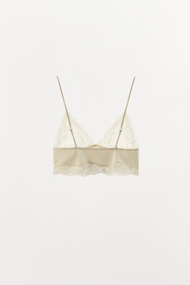 COTTON LACE BRALETTE - Ecru by Zara - Image 2