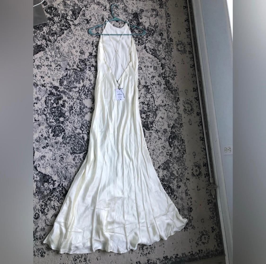 100% SILK HALTER DRESS - Image 2