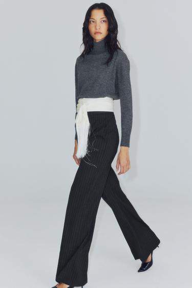 ZW COLLECTION HIGH-RISE PANTS — Gray 2