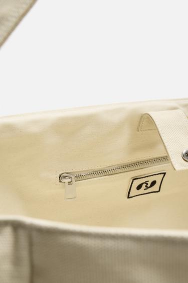 FABRIC SHOULDER BAG - Ecru White by Zara - Image 5